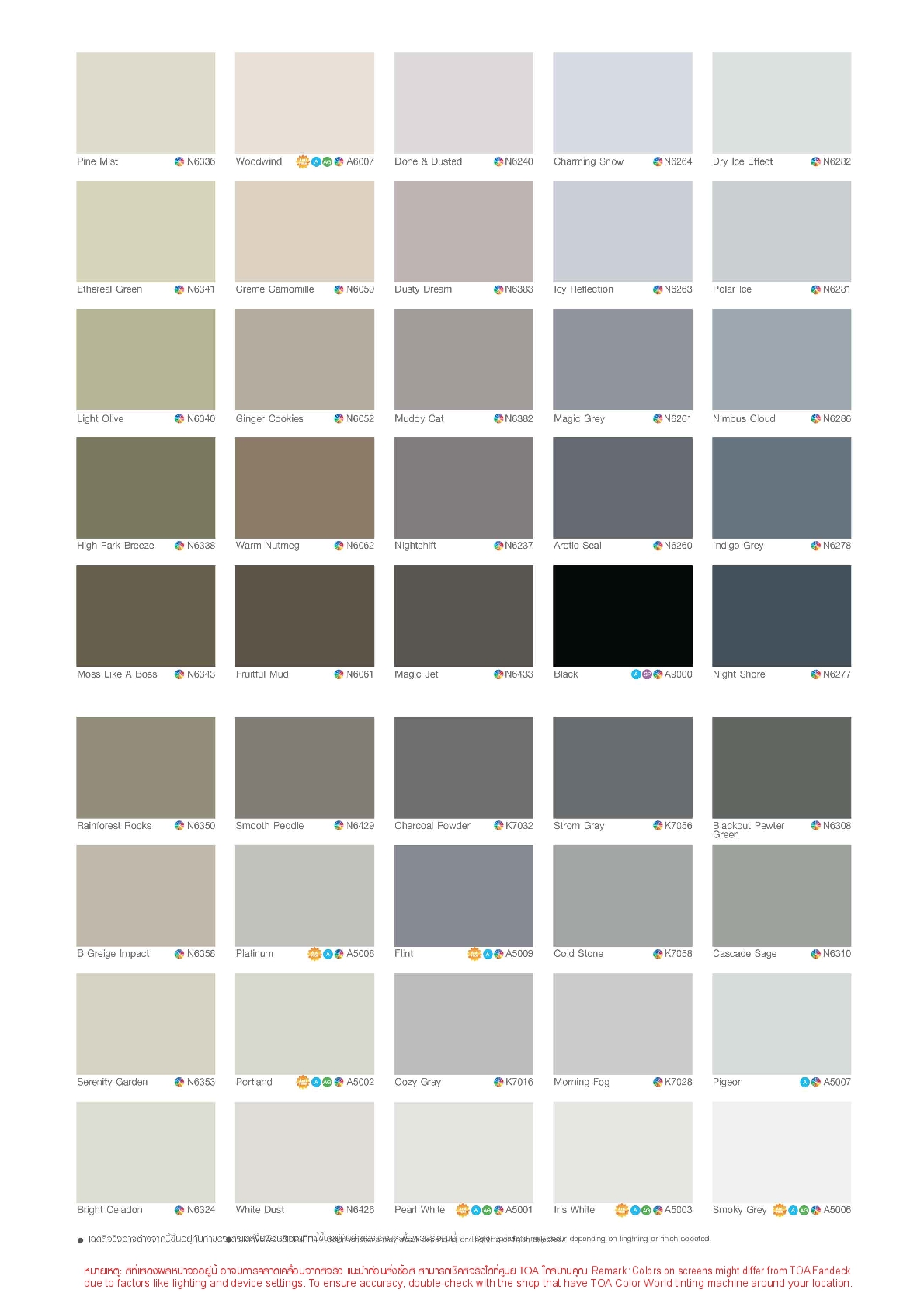 โฟร์ซีซั่น สำหรับภายใน ชนิดด้าน 1กล. / Toa 4 Seasons Matt for Interior