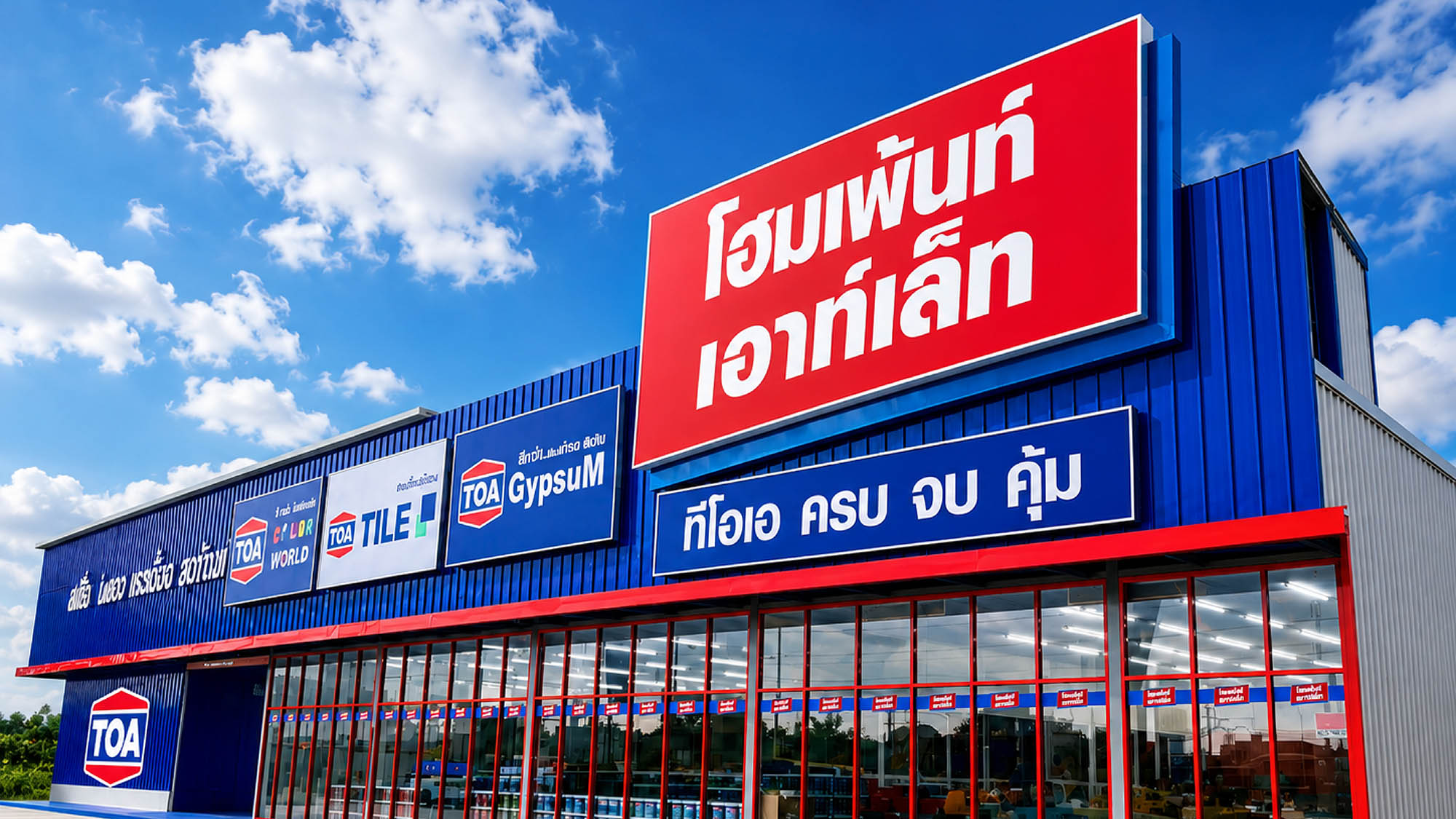 โฮมเพ้นท์ ทีโอเอช็อป ร้านขายสี TOA ใกล้ฉัน สาขาแรกในไทย ครบทุกผลิตภัณฑ์ในที่เดียว