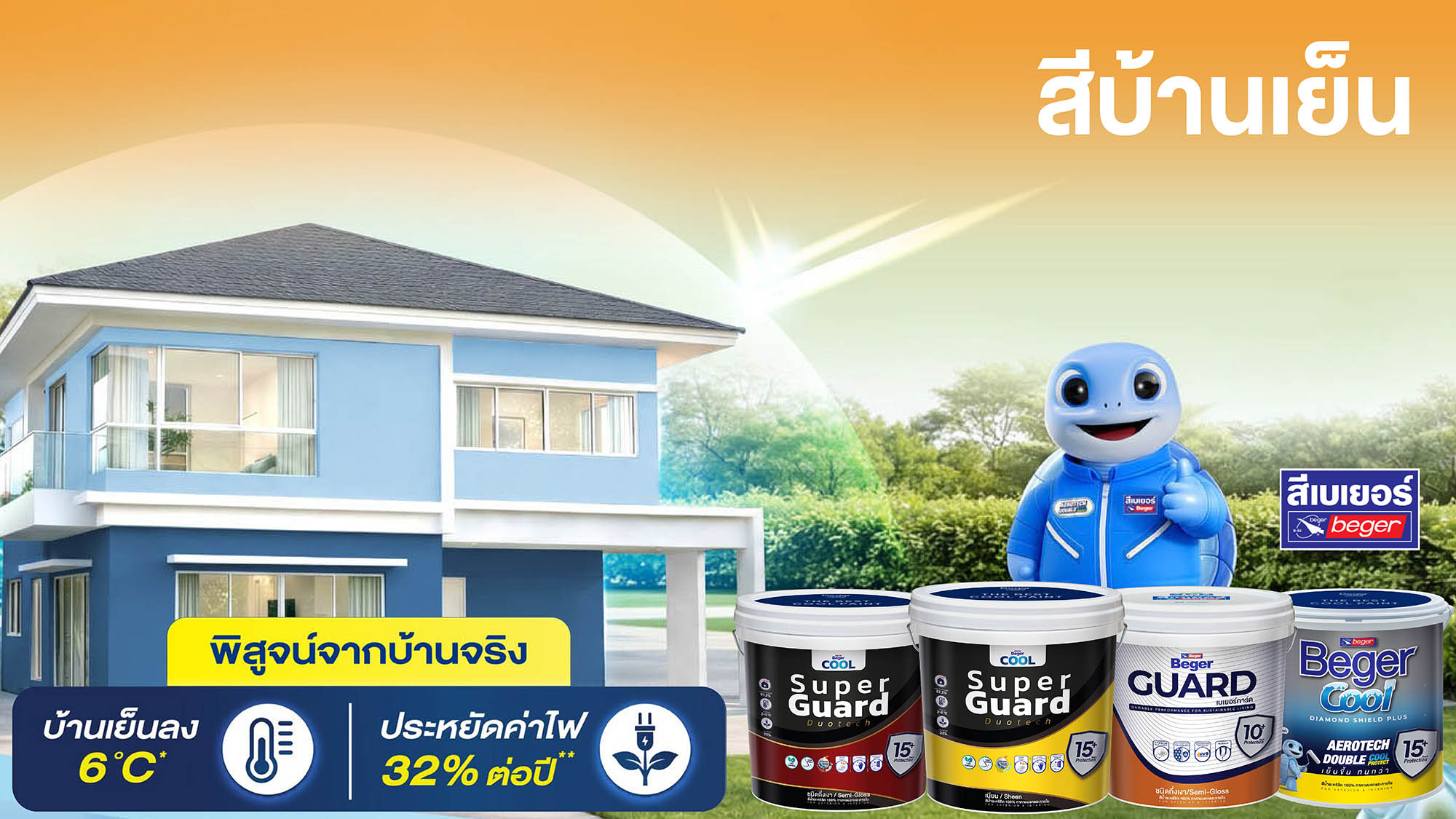 อากาศร้อน บ้านร้อน ทำยังไงดี? แนะนำสีกันร้อน สีสะท้อนความร้อน ยอดนิยมปี 2026