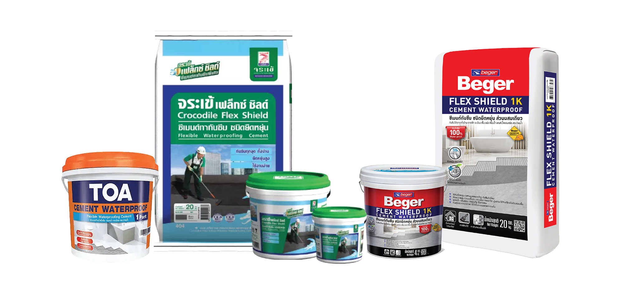 เปรียบเทียบซีเมนต์กันซึม 3 รุ่น ตัวไหนดี? Cement Waterproof