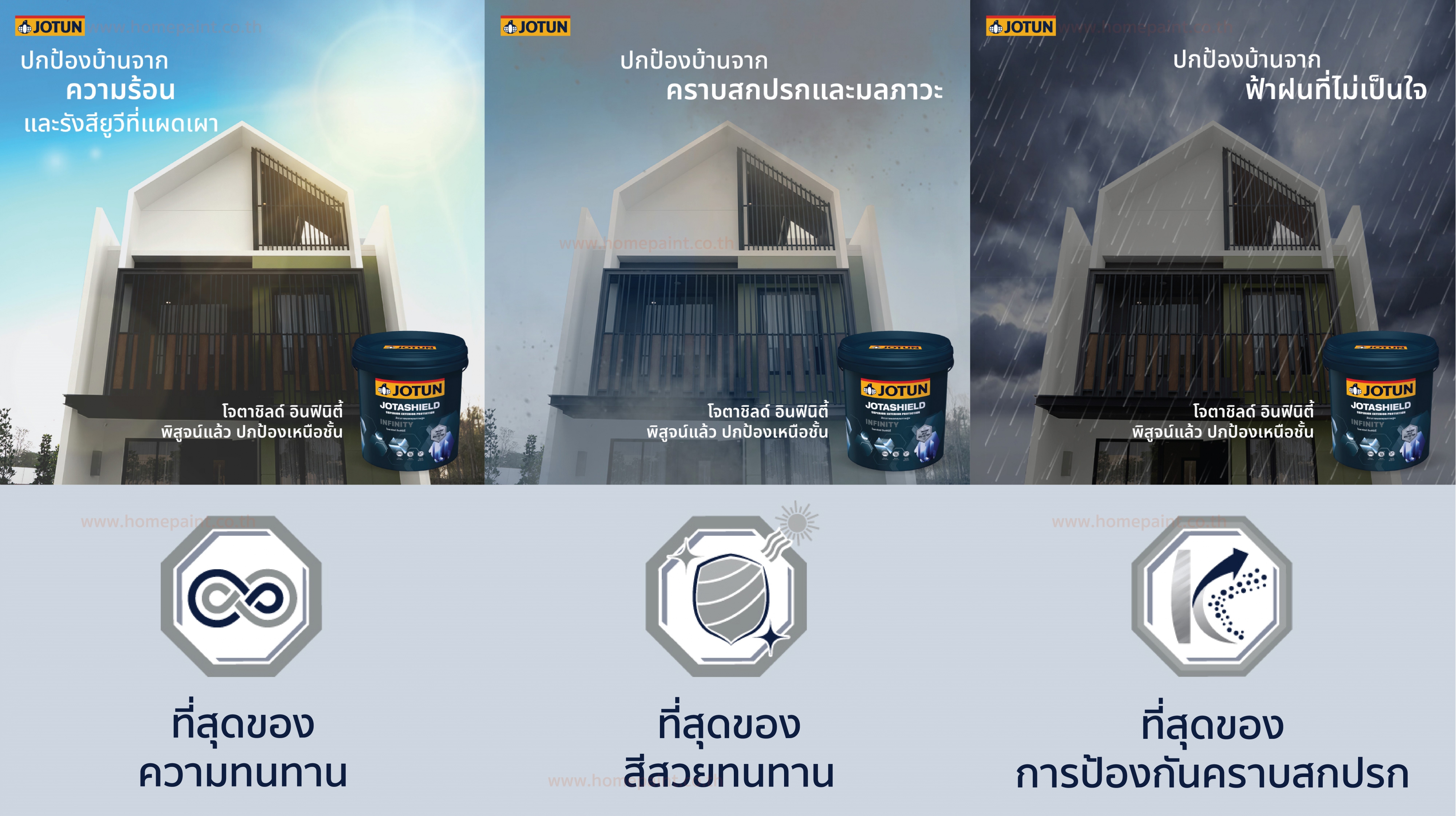 สีทาภายนอกที่ดีที่สุดของโจตัน โจตาชิลด์ อินฟินิตี้ Jotun jotashield Infinity