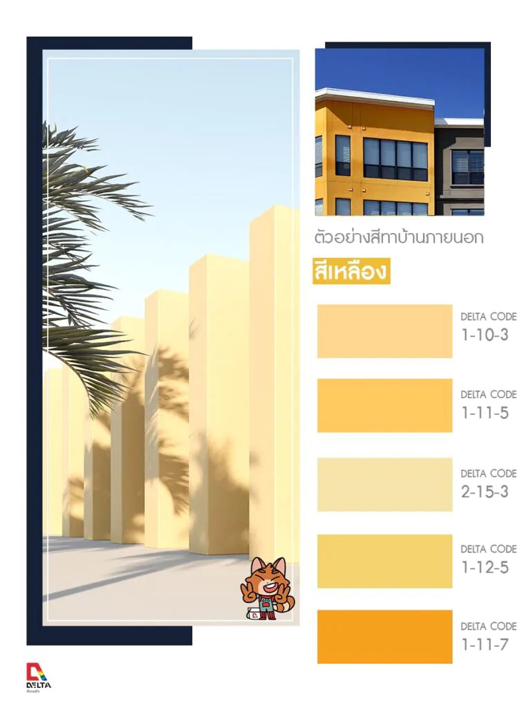 รวม 50 ตัวอย่างสีทาภายนอกยอดนิยม จากสีเดลต้า