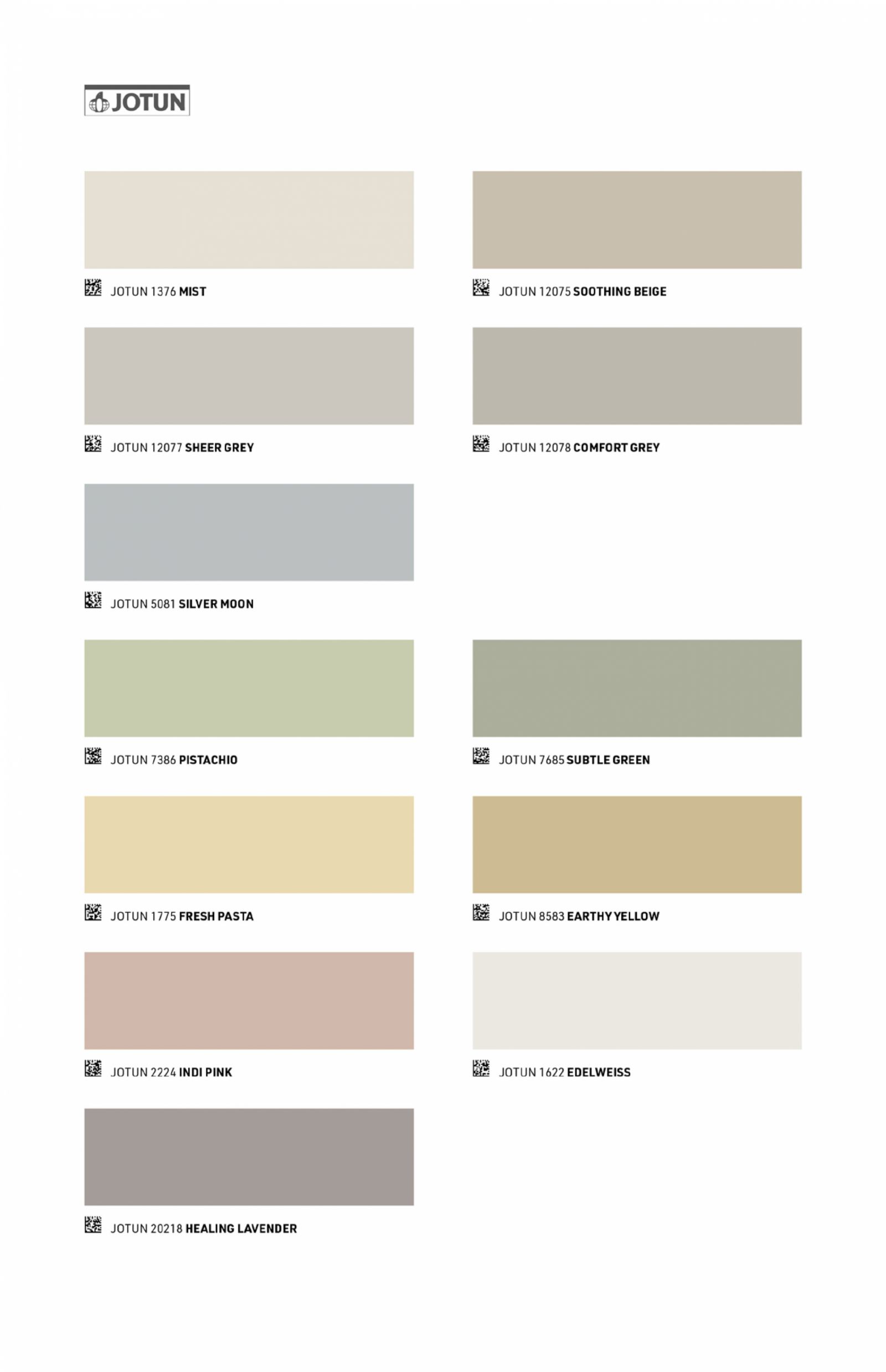 โจตัน เฉดสีประจำปี 2024 CANVAS 2024 Jotun Colour Collection 2024 