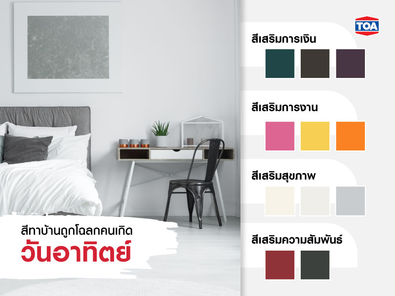 สีมงคลตามวันเกิด สีทาบ้านถูกโฉลกตามวันเกิด จากสีTOA